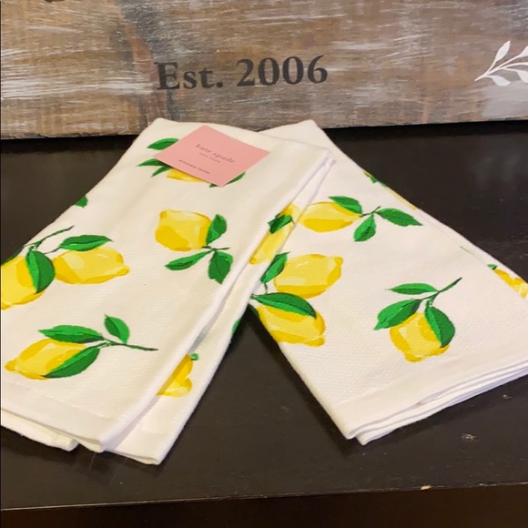 Kate Spade Lemons Mit & Kitchen Towel Collection - Picture 2 of 7